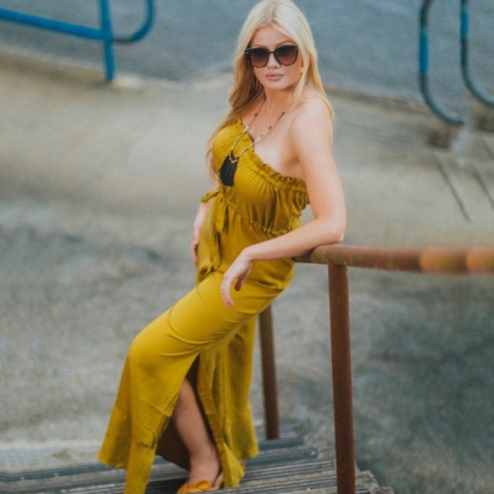 Anthropologie Hestia Strapless Jumpsuit - Picture 5 of 7